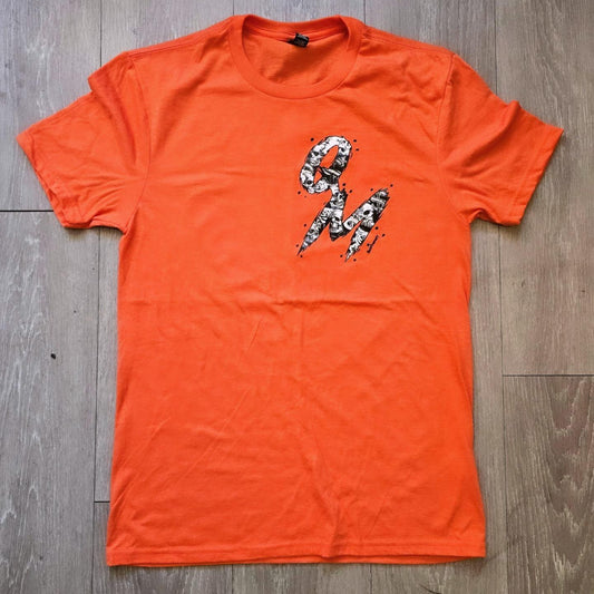 ORANGE QM DEAD PRESIDENTS TEE